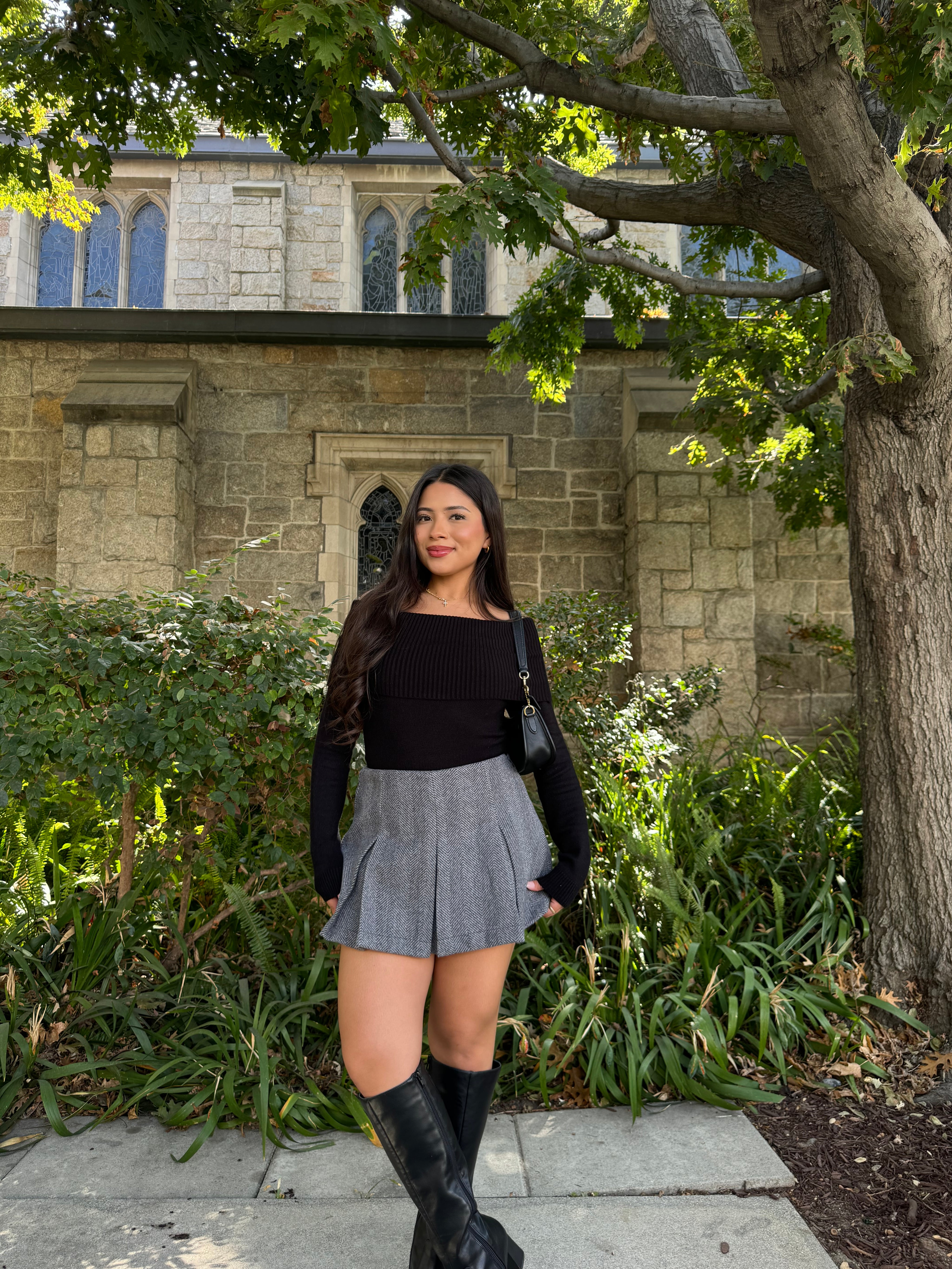 Madison Ave Skort (Black-Grey)