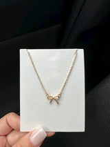 Gold Bow Necklace