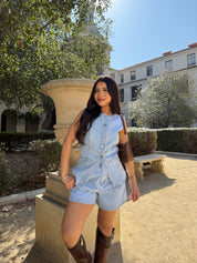 Indigo Denim Shorts (Light Denim)