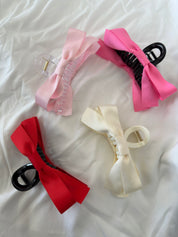 Silky Bow Claw Hair Clips