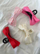 Silky Bow Claw Hair Clips