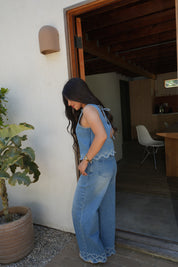 Rowe Eyelet Denim Top