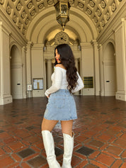 Butter Off the Shoulder Long Sleeve (White)
