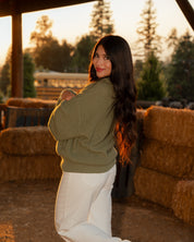 Brown Sugar Oversized Knit (Olive)