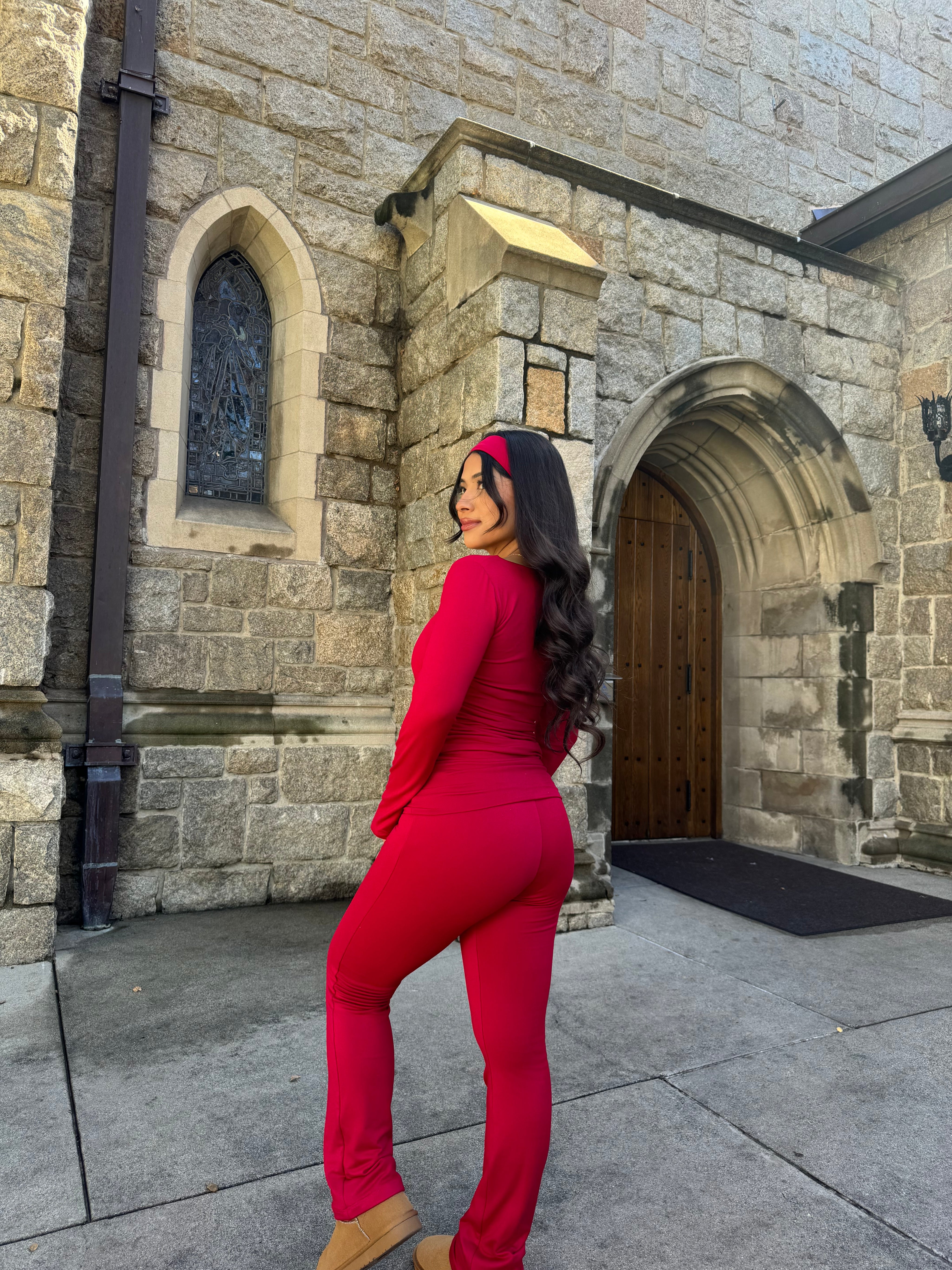 Ballerina Double Layered Set (Cranberry)