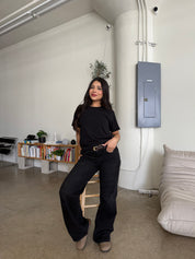 Beloved Low Rise Jeans (Washed Black)