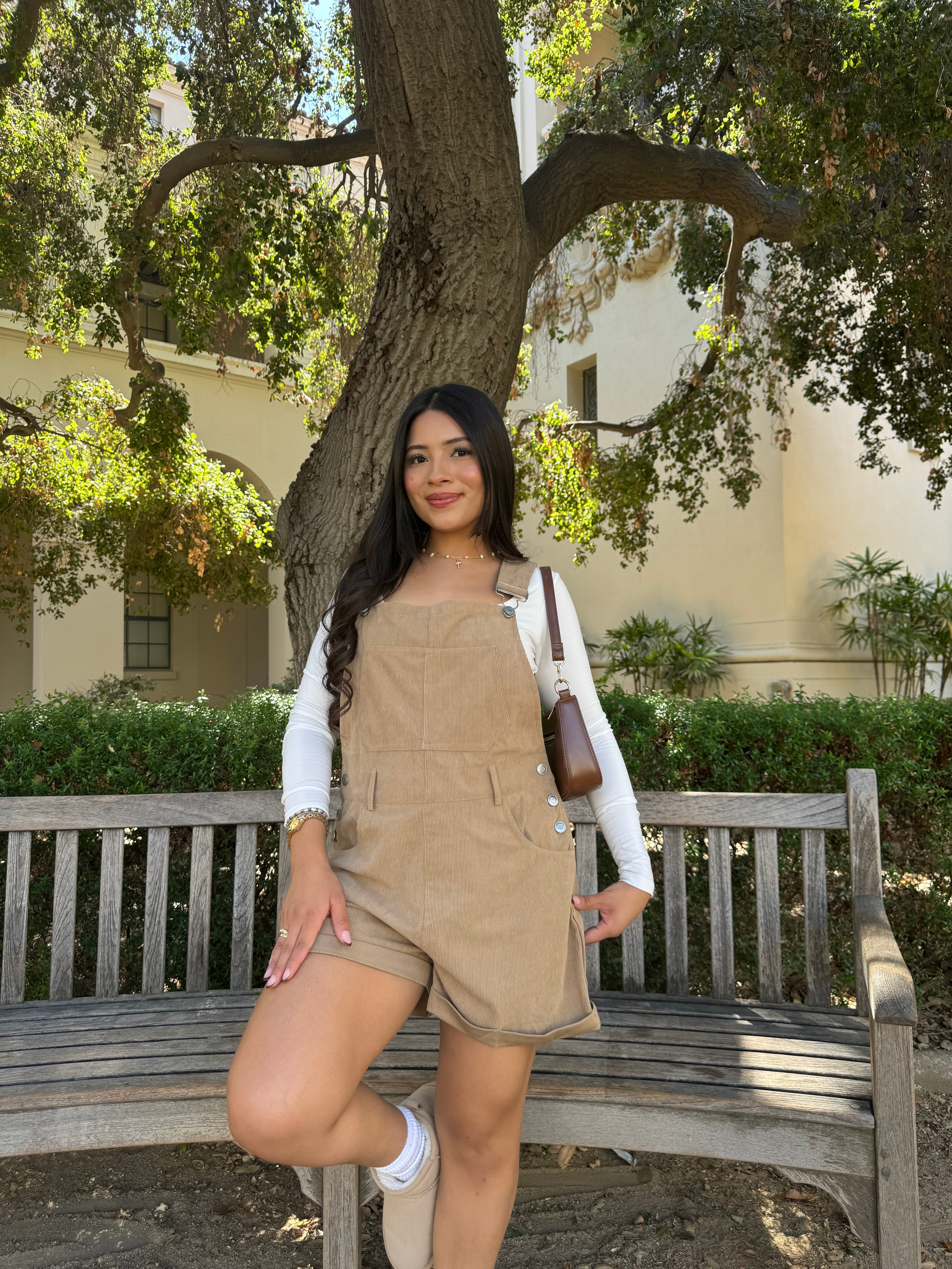Rory Short Overalls (Taupe)