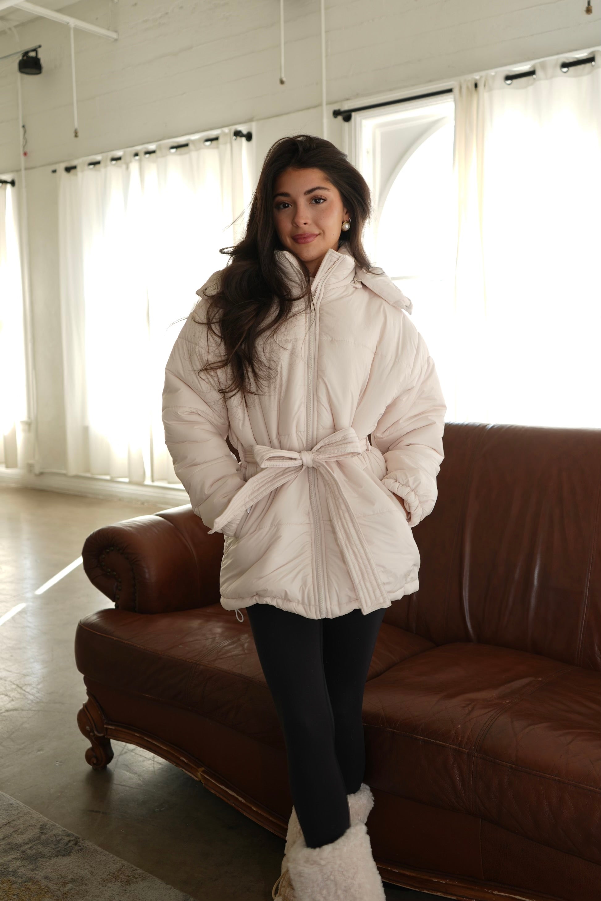 Belted Oversized Ski Jacket