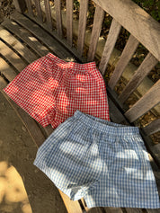 Washed Ashore Gingham Short (Cherry)