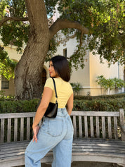 Butter Short Sleeve Cropped (Baby Yellow)