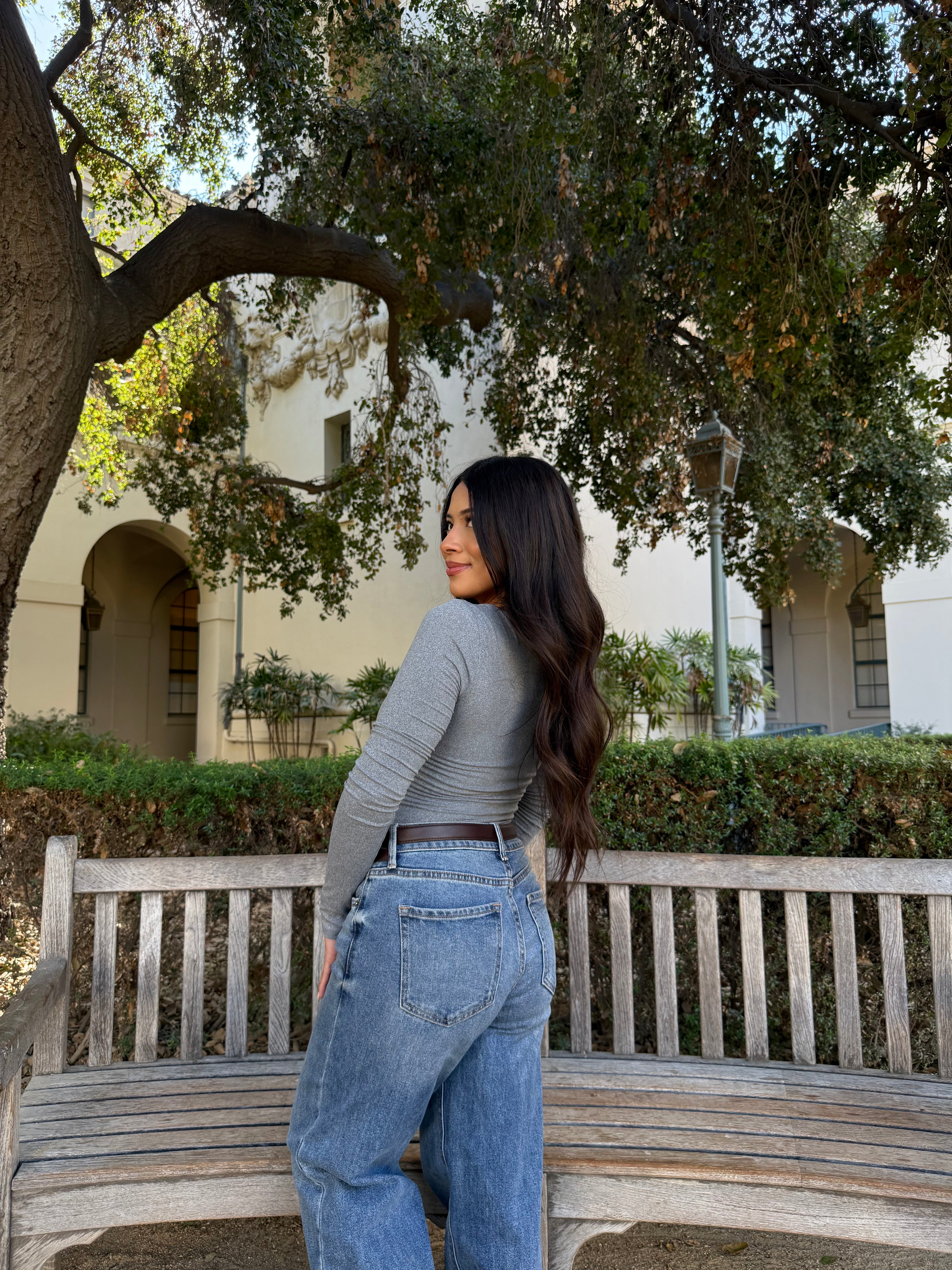 Butter Scoop Long Sleeve (Heather Grey)