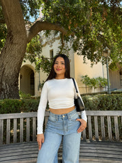 Lust Butter Long Sleeve White (Cropped)