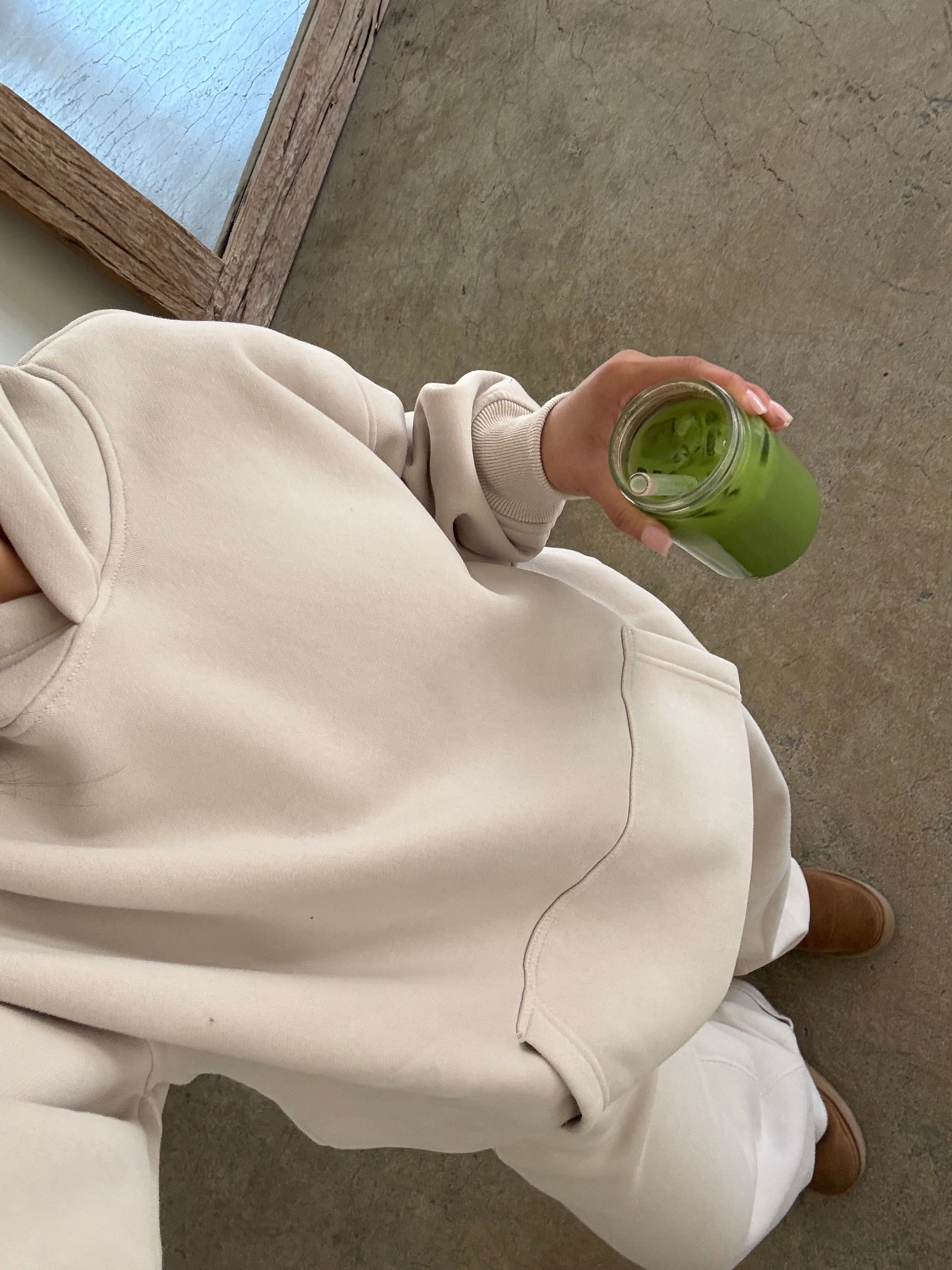 Serene Fleece Hoodie (Oat)