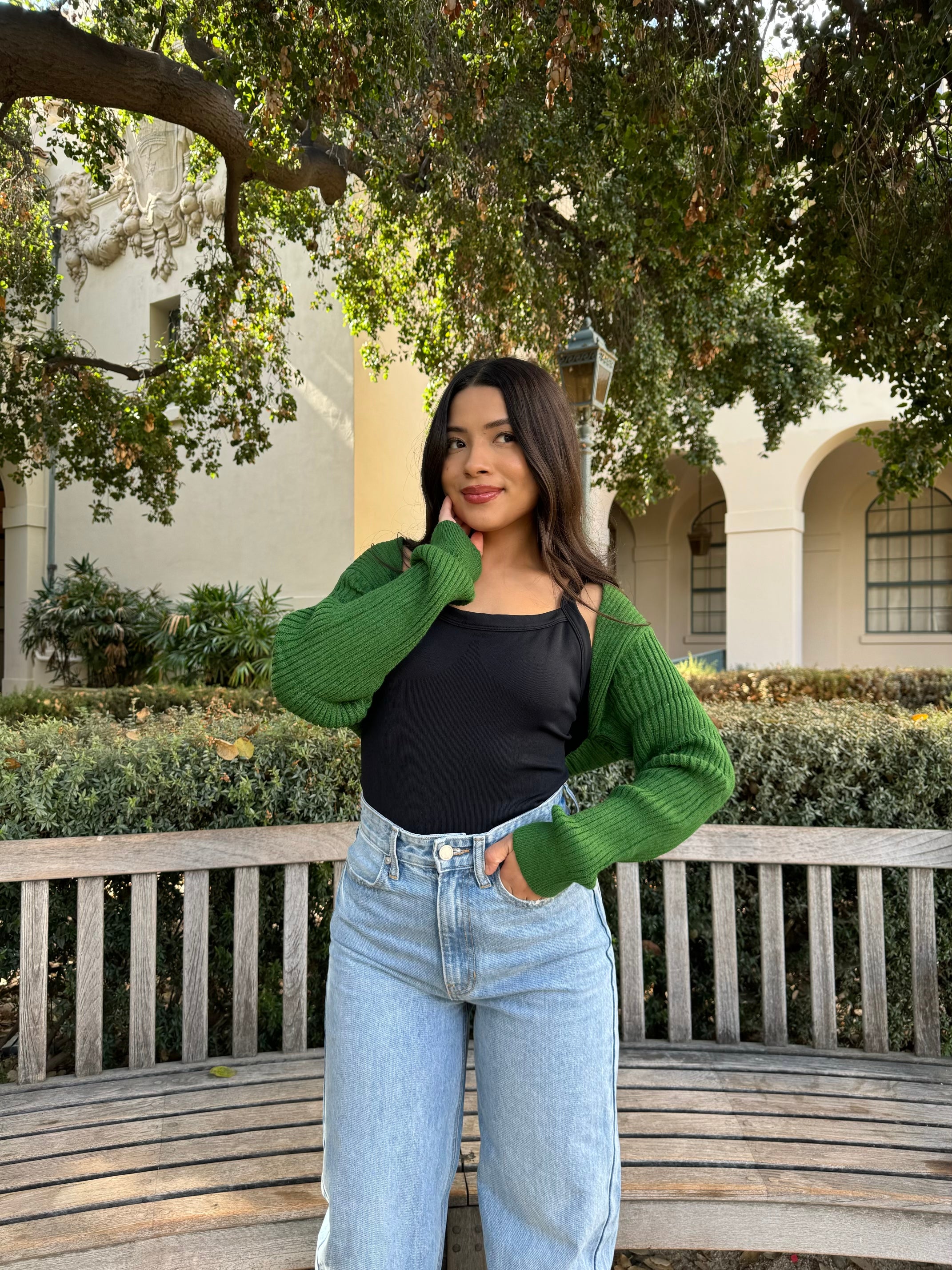 Sweetheart Cardigan (Pine Green)