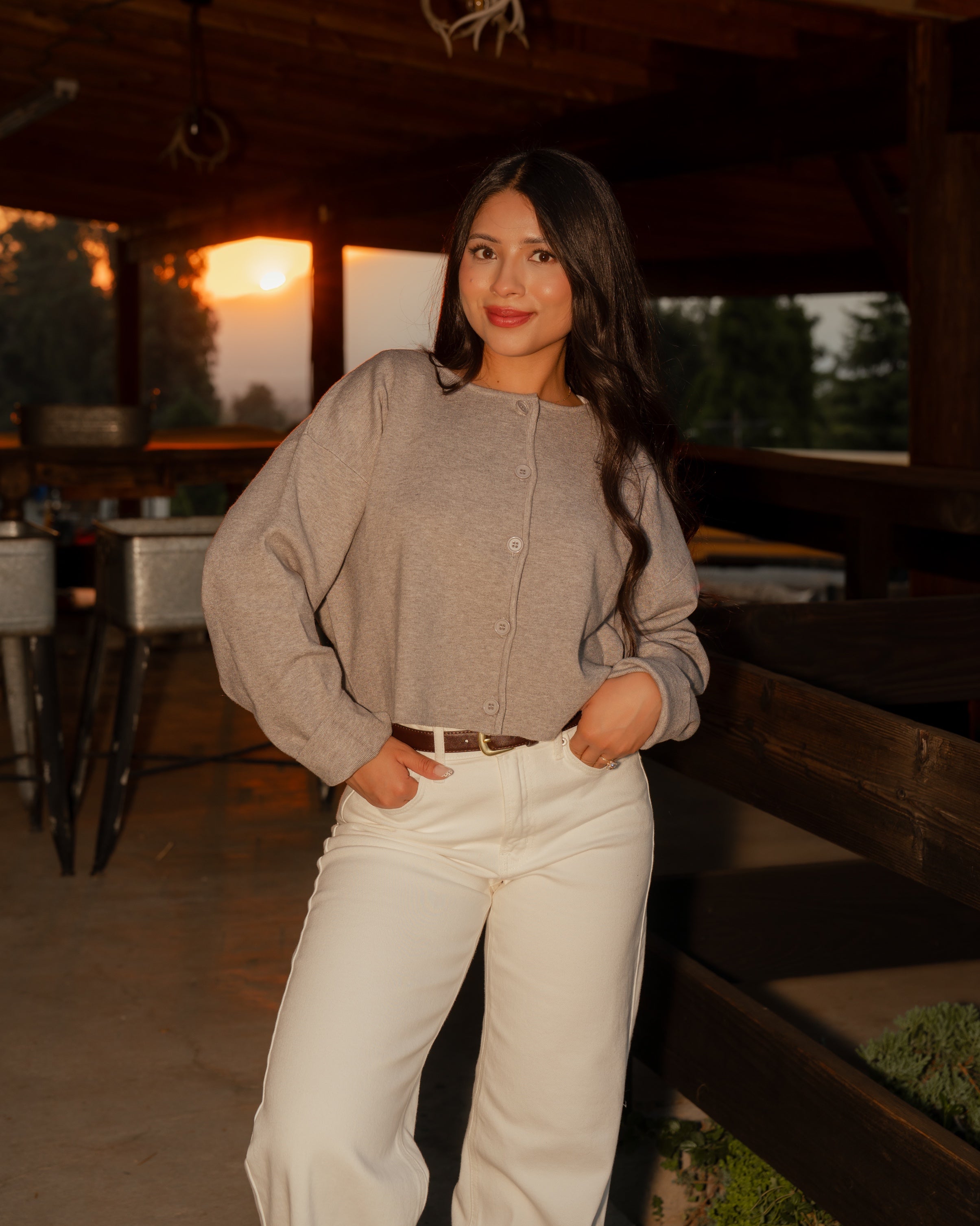 Latte Cardigan (Grey)
