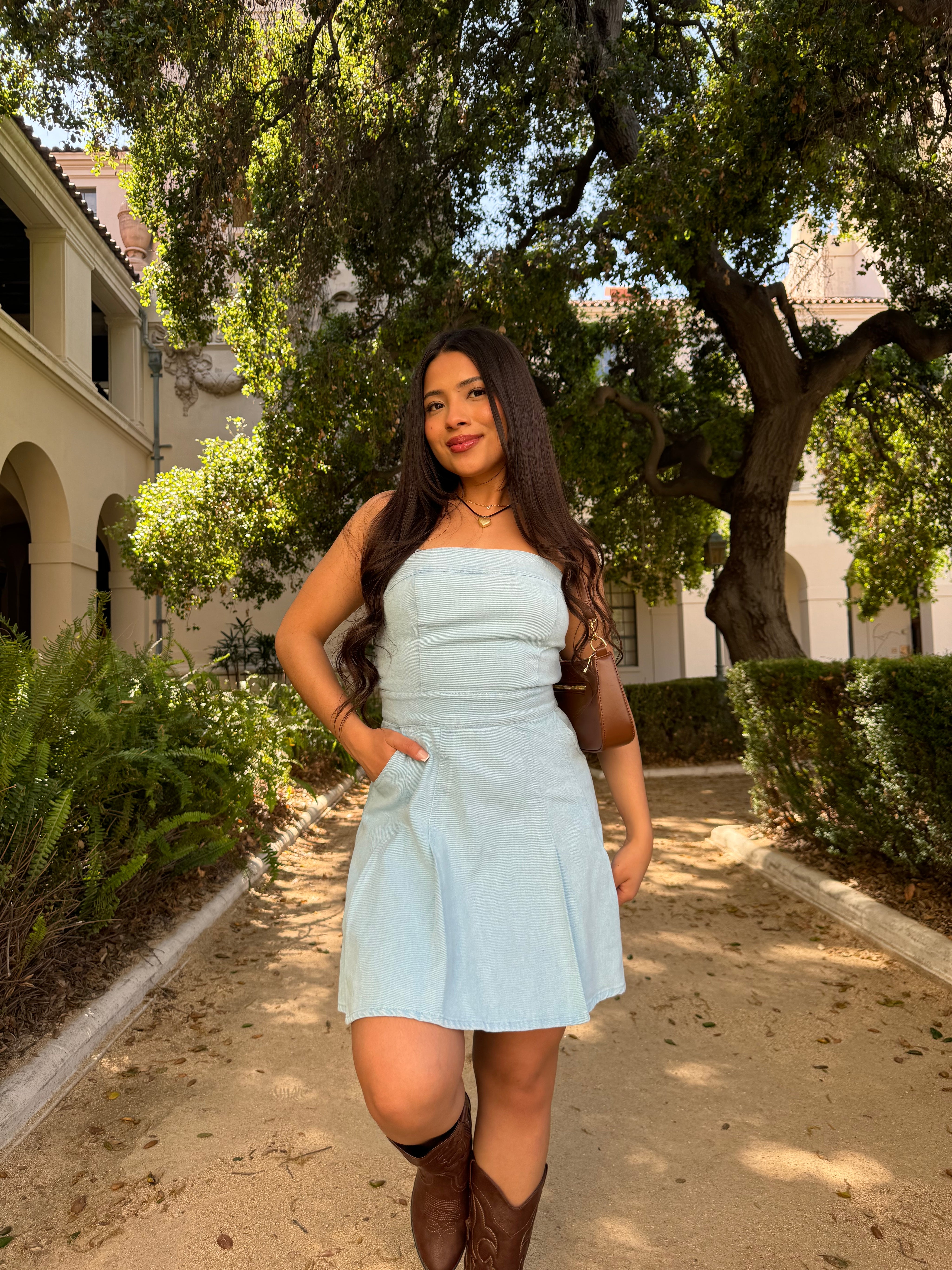 Charmed Denim Tube Dress Adrime Charmed Denim Tube Dress Adrime