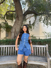 Indigo Denim Shorts (Denim Blue)