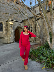 Ballerina Double Layered Set (Cranberry)