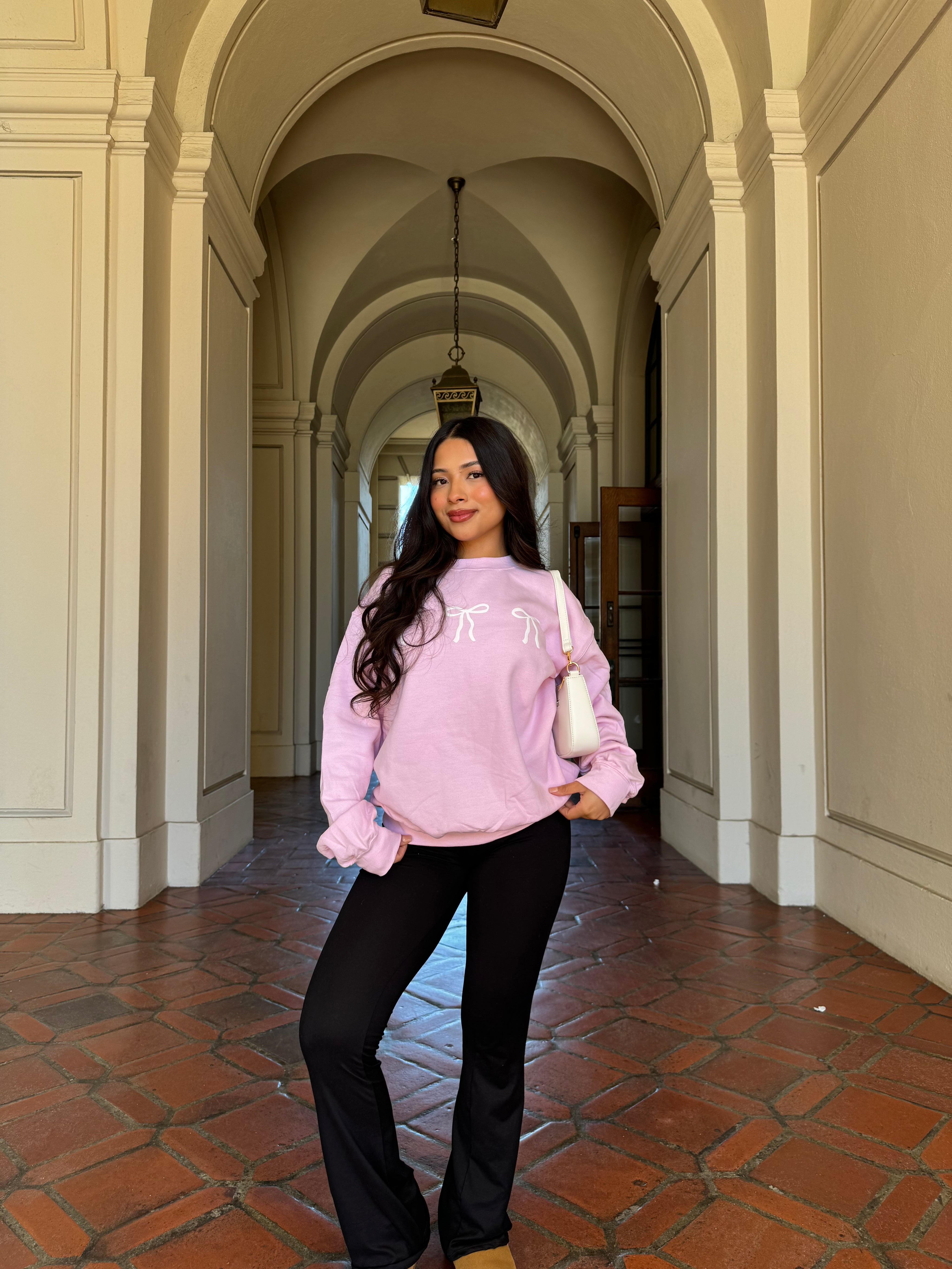 Pink Bows Crewneck