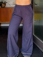 Tulum Linen Bottom (Navy)