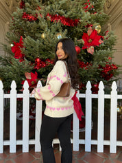 Sweetheart Knit Sweater (Baby Pink Hearts)