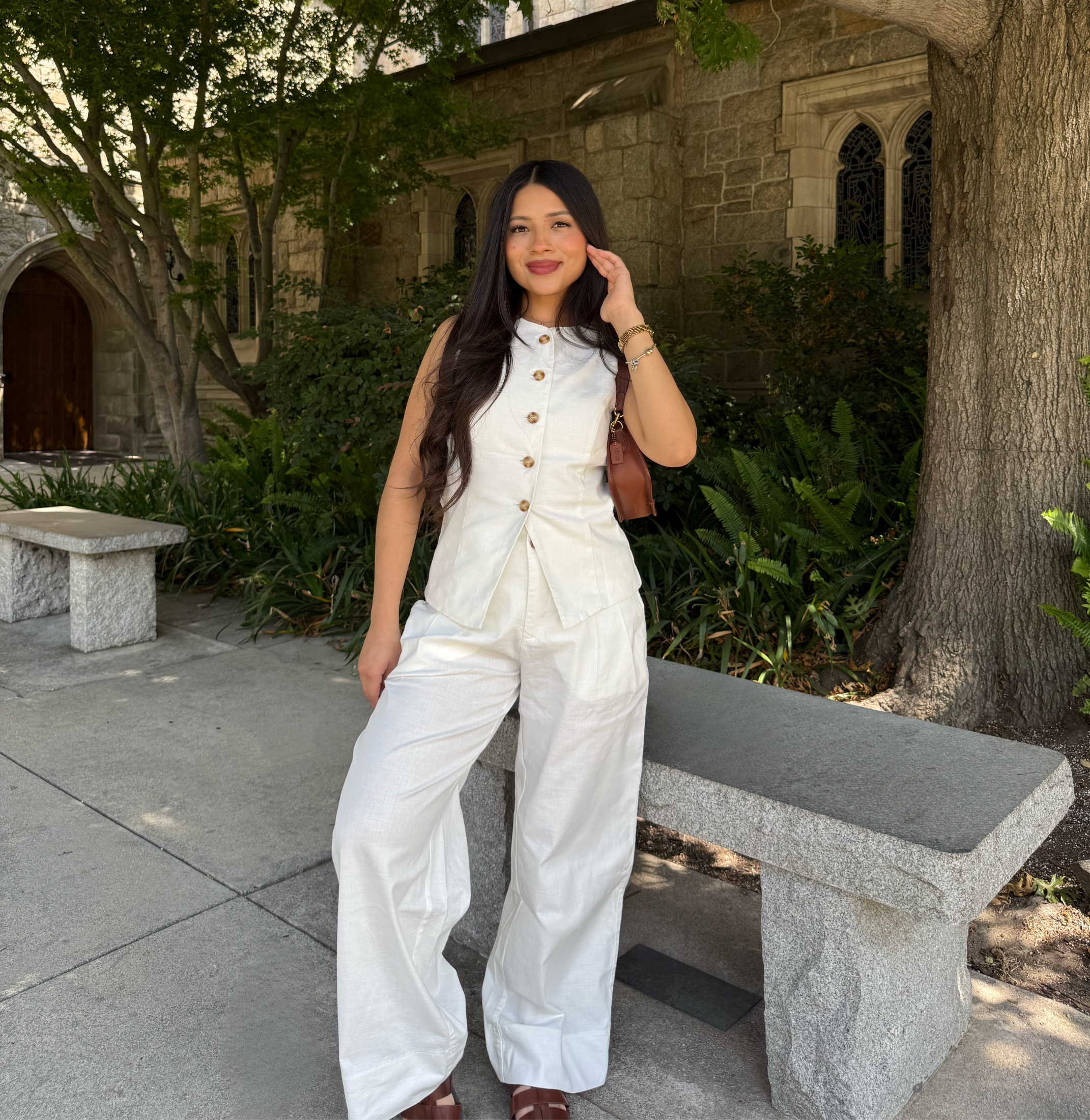 Sunset Tailored Vest (White)