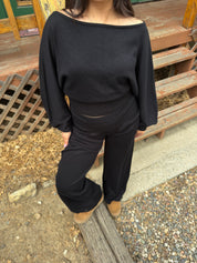 Breakfast Club Foldover Pant (Black)