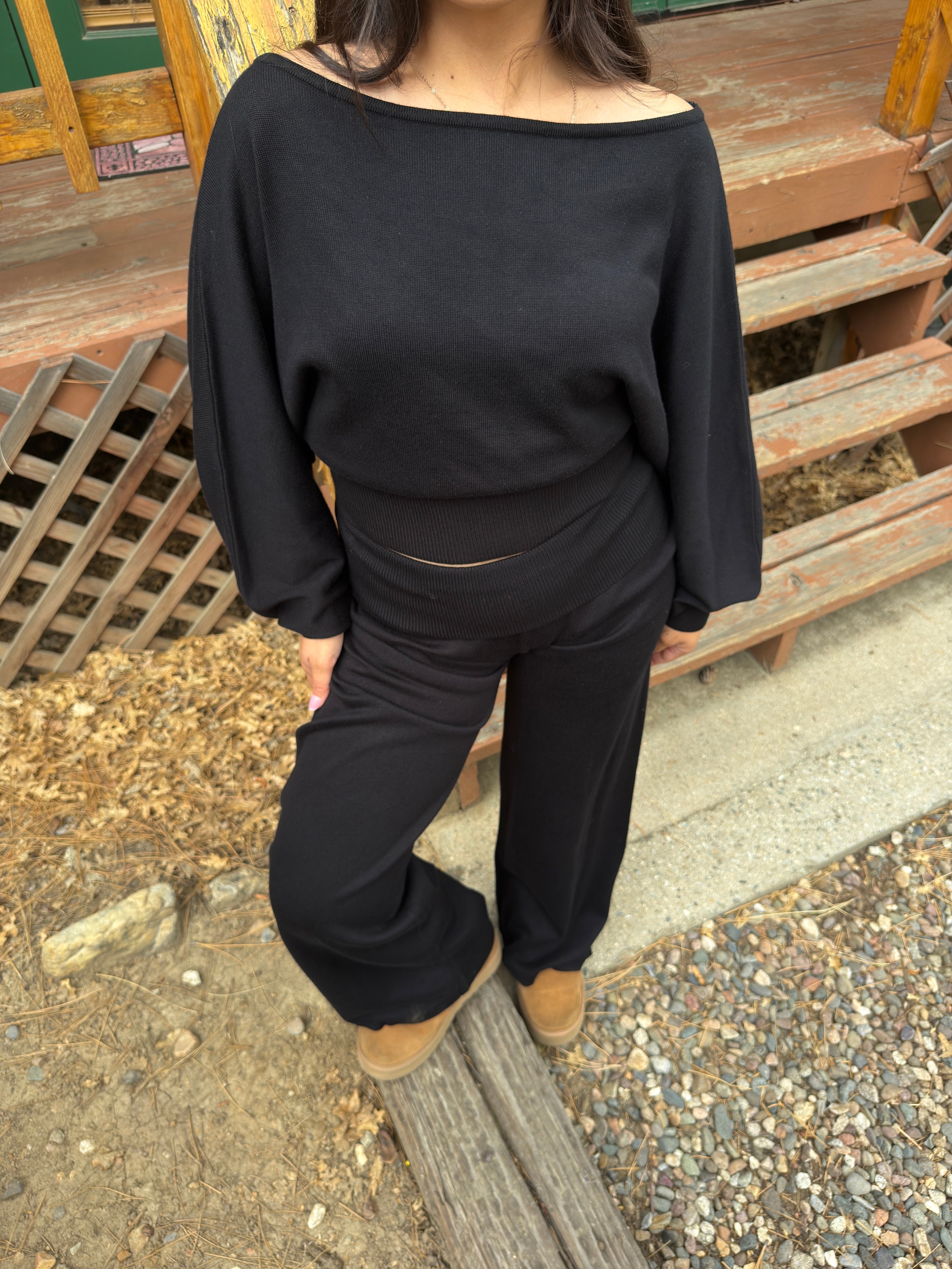Breakfast Club Foldover Pant (Black)