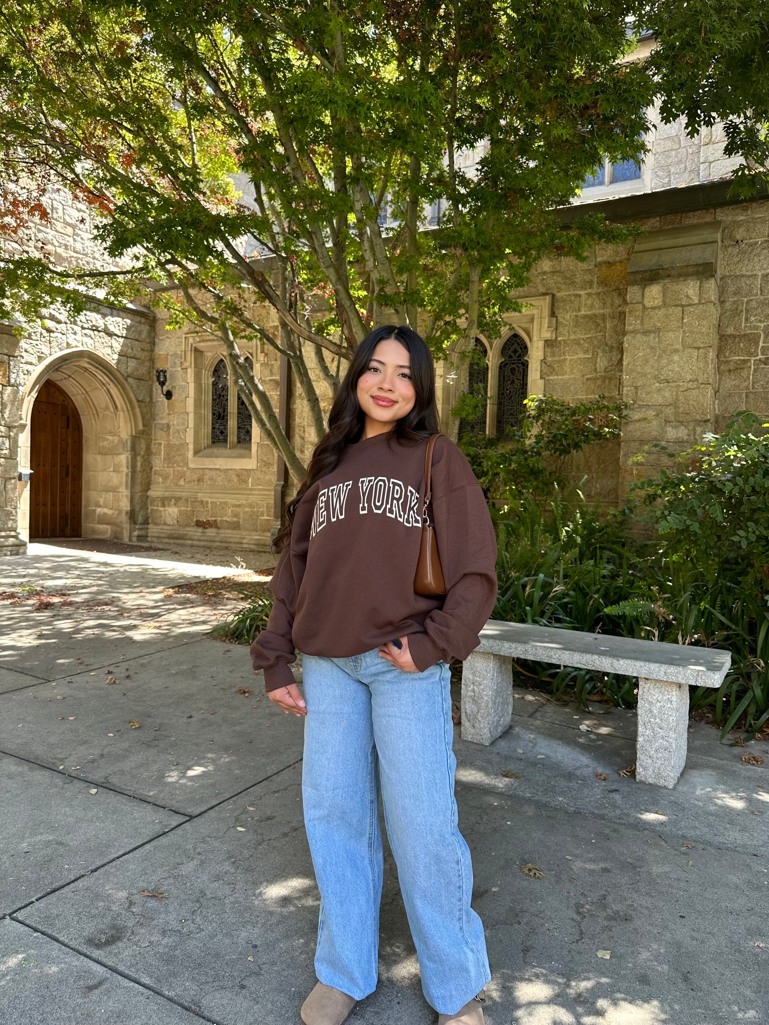 N.Y Gal Crewneck (Chocolate)