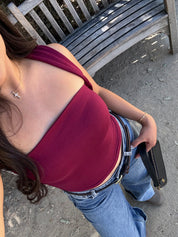 Babydoll Tank (Burgandy)