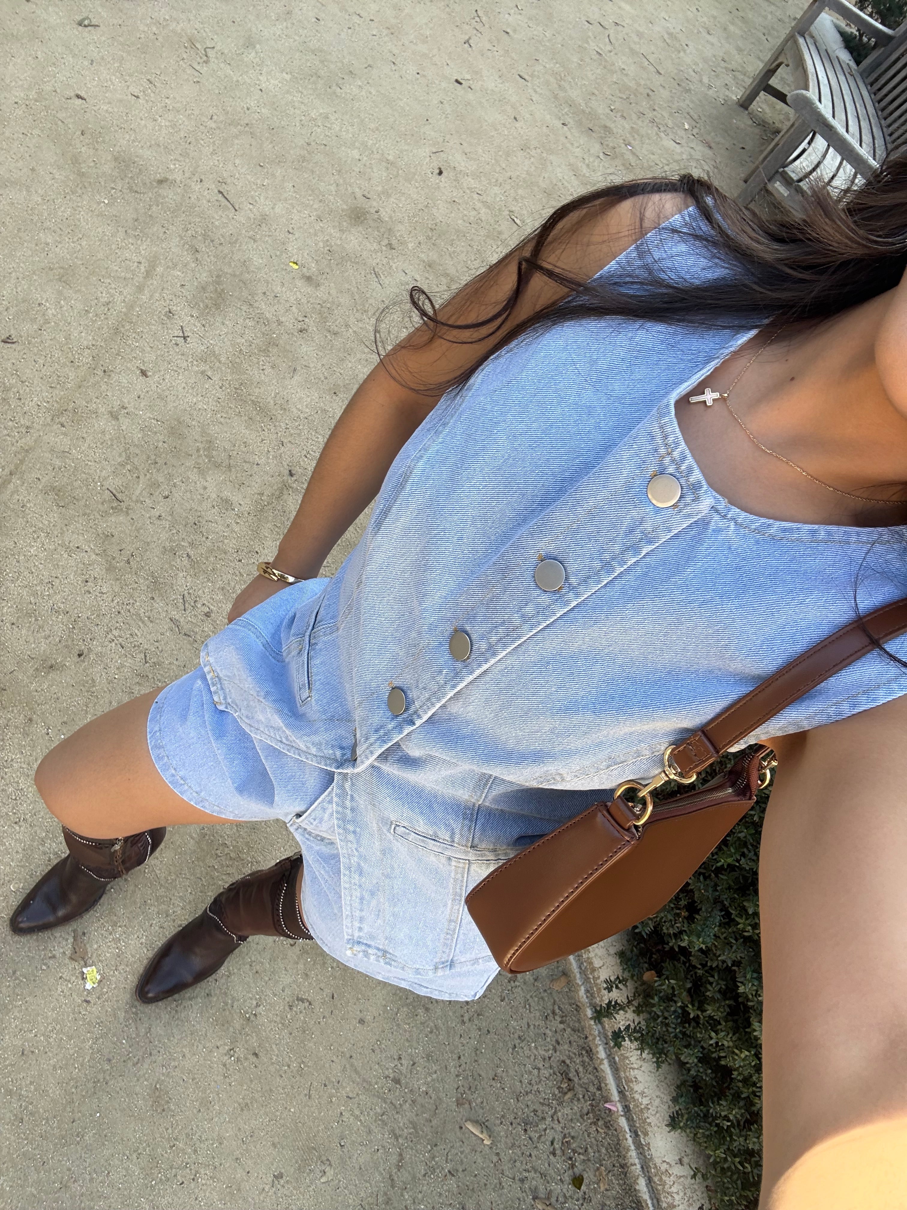 Indigo Denim Shorts (Light Denim)