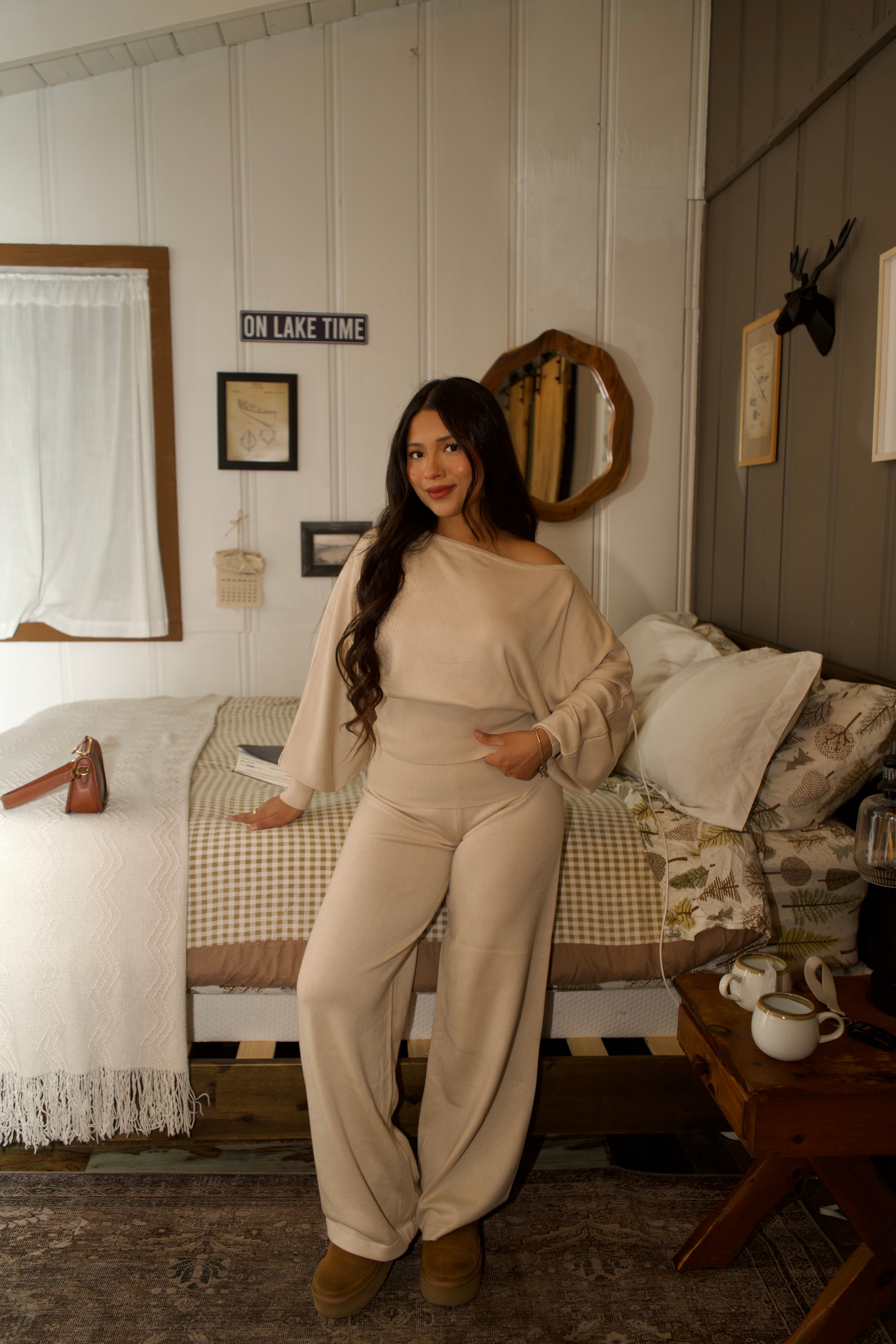 Breakfast Club Foldover Pant (Cream)