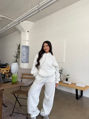 Serene Fleece Hoodie (Heather White)
