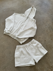 Simple Things Cargo Shorts (Heather White)