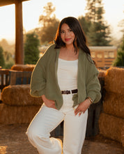 Brown Sugar Oversized Knit (Olive)