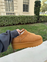 Snugg Mini Platform Boots (Tan)
