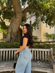 Butter Short Sleeve Cropped (Black)