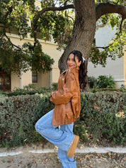 Late Nights Leather Jacket (Chestnut)