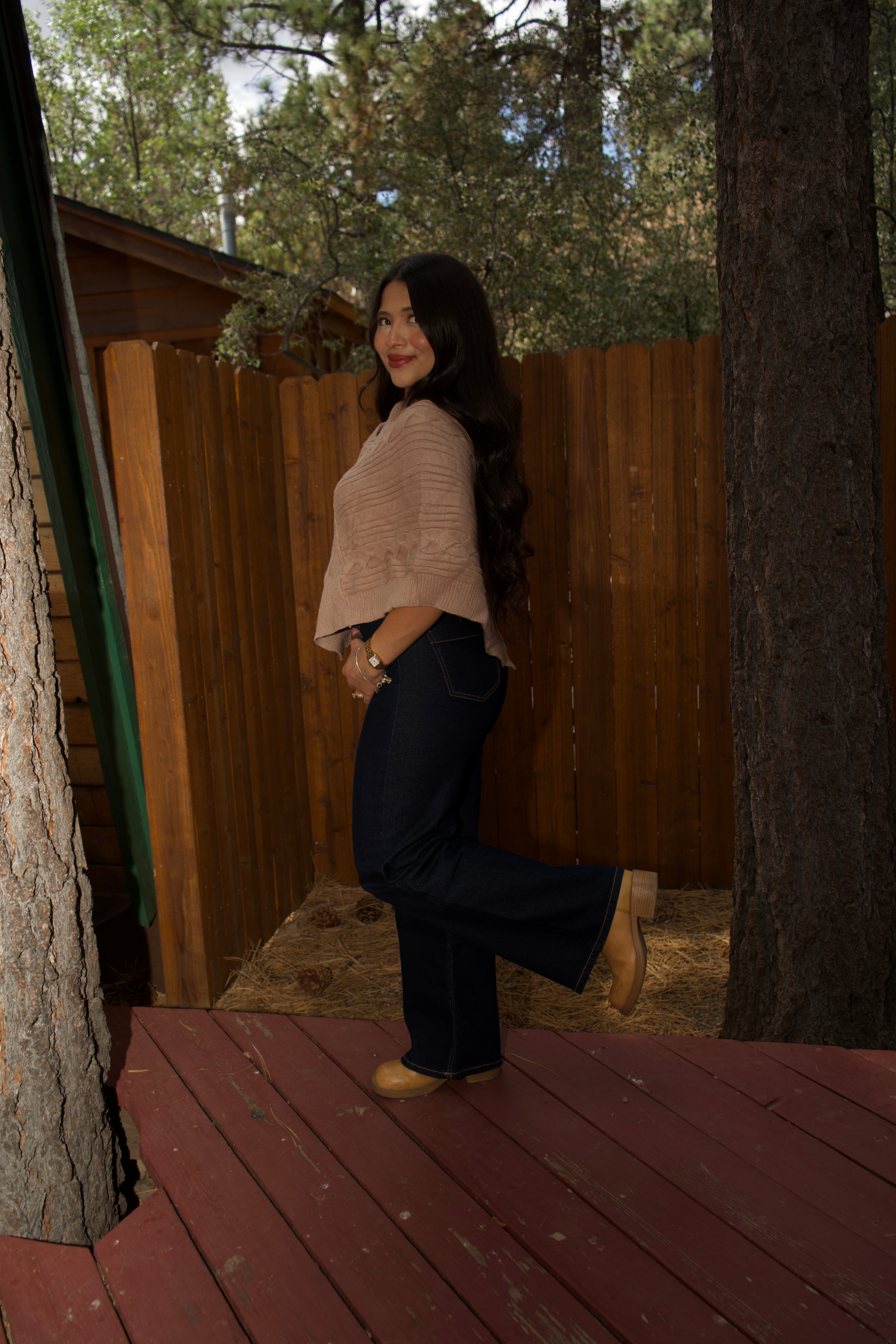 Sunday Drive Poncho (Taupe)