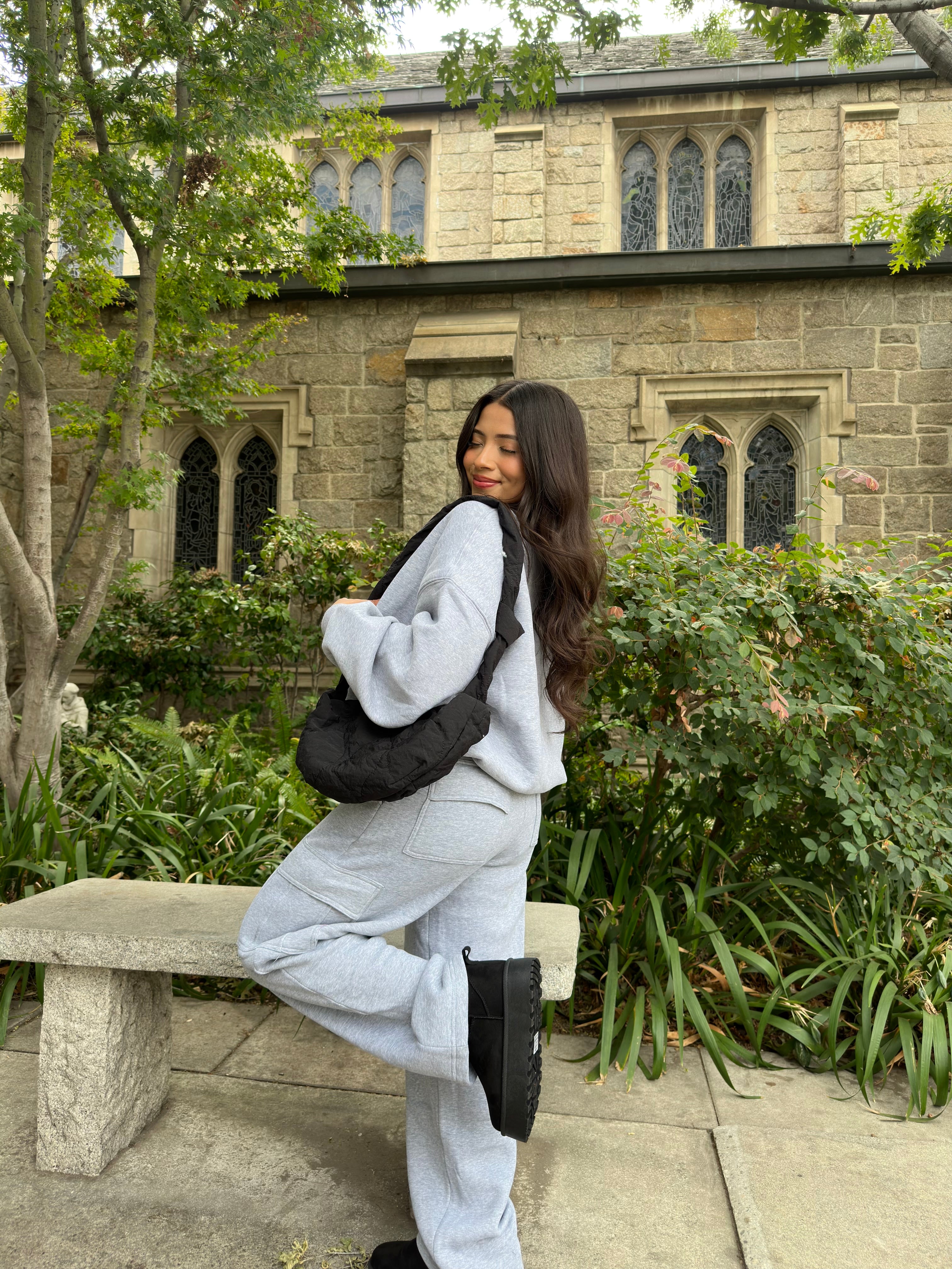 Simple Things Cargo Sweatpants (Heather Grey)
