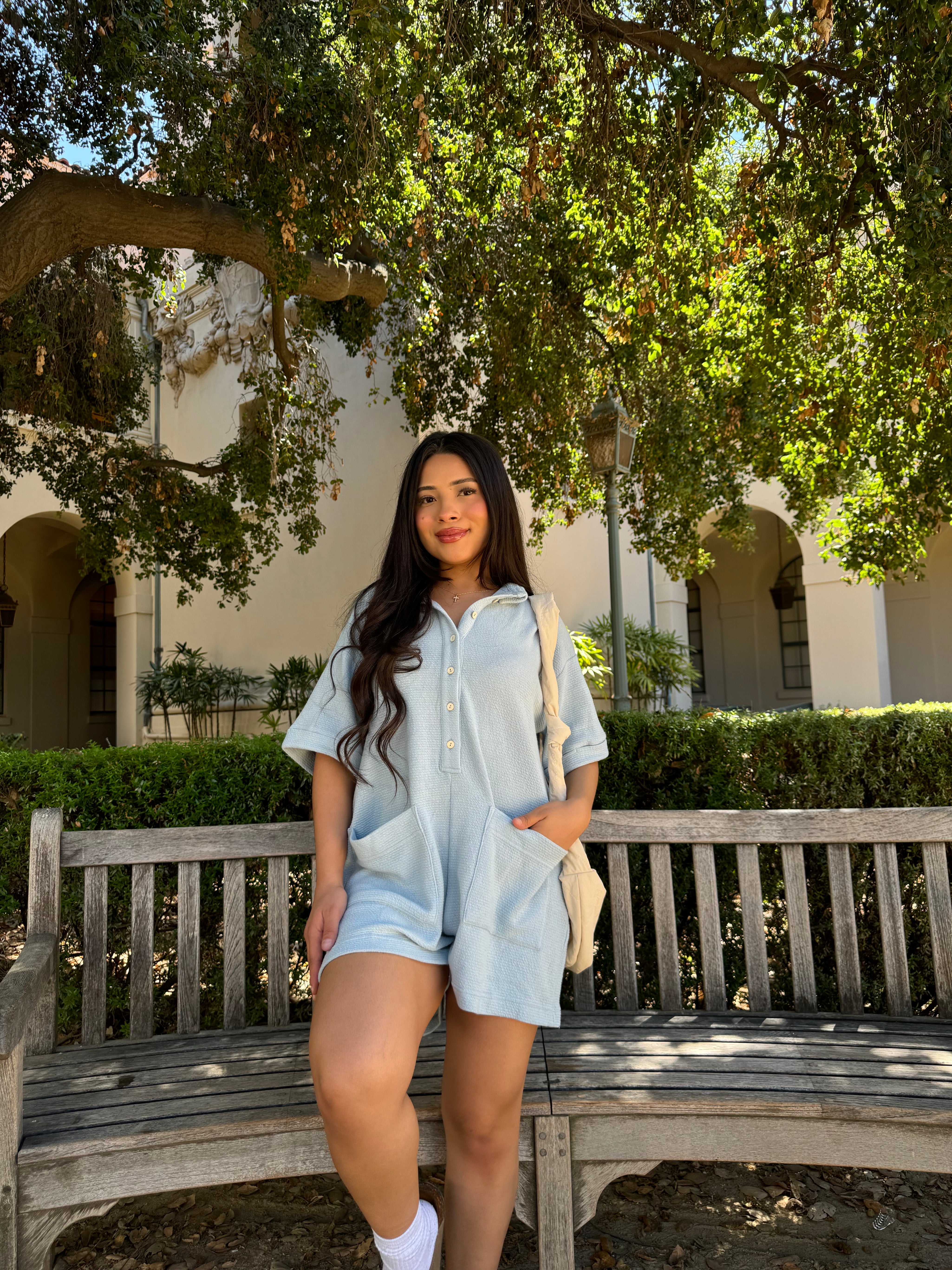 Maribel Romper (Baby Blue)