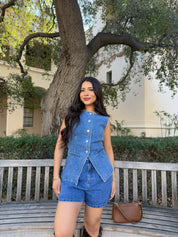 Indigo Denim Vest (Denim Blue)