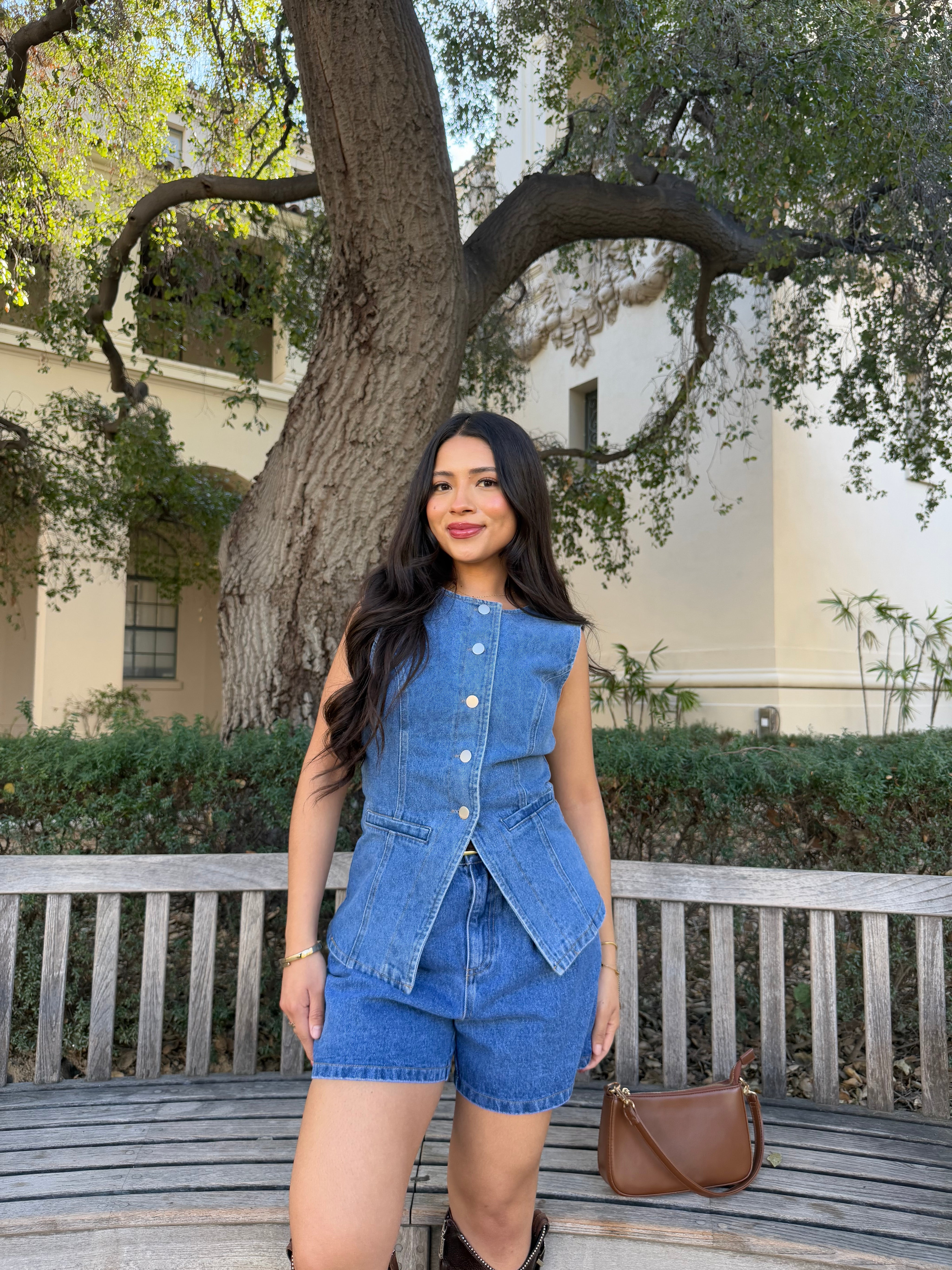Indigo Denim Vest (Denim Blue)