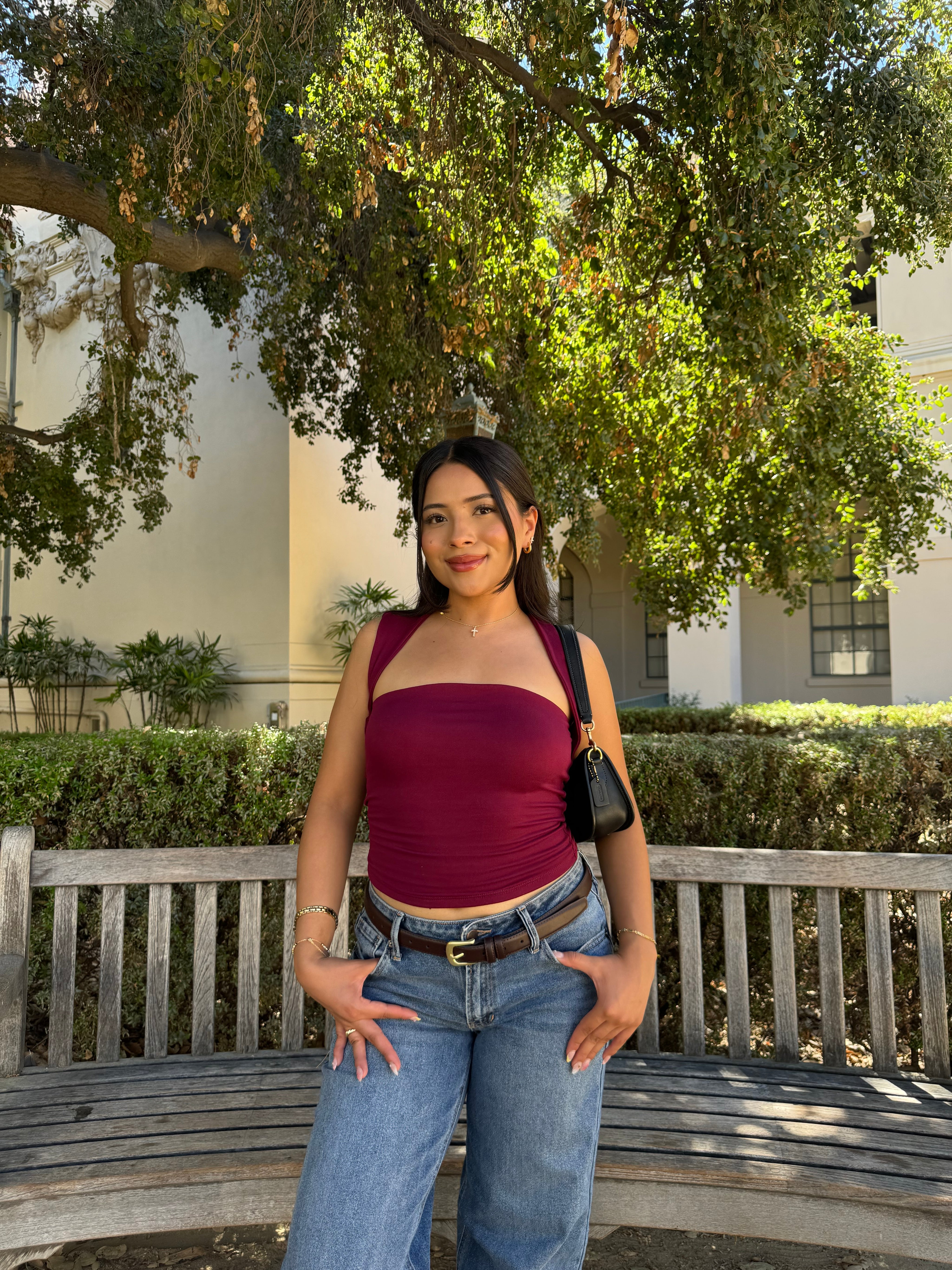 Babydoll Tank (Burgandy)