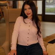 Warm Sugar Knit Cardigan (Pink Frost)