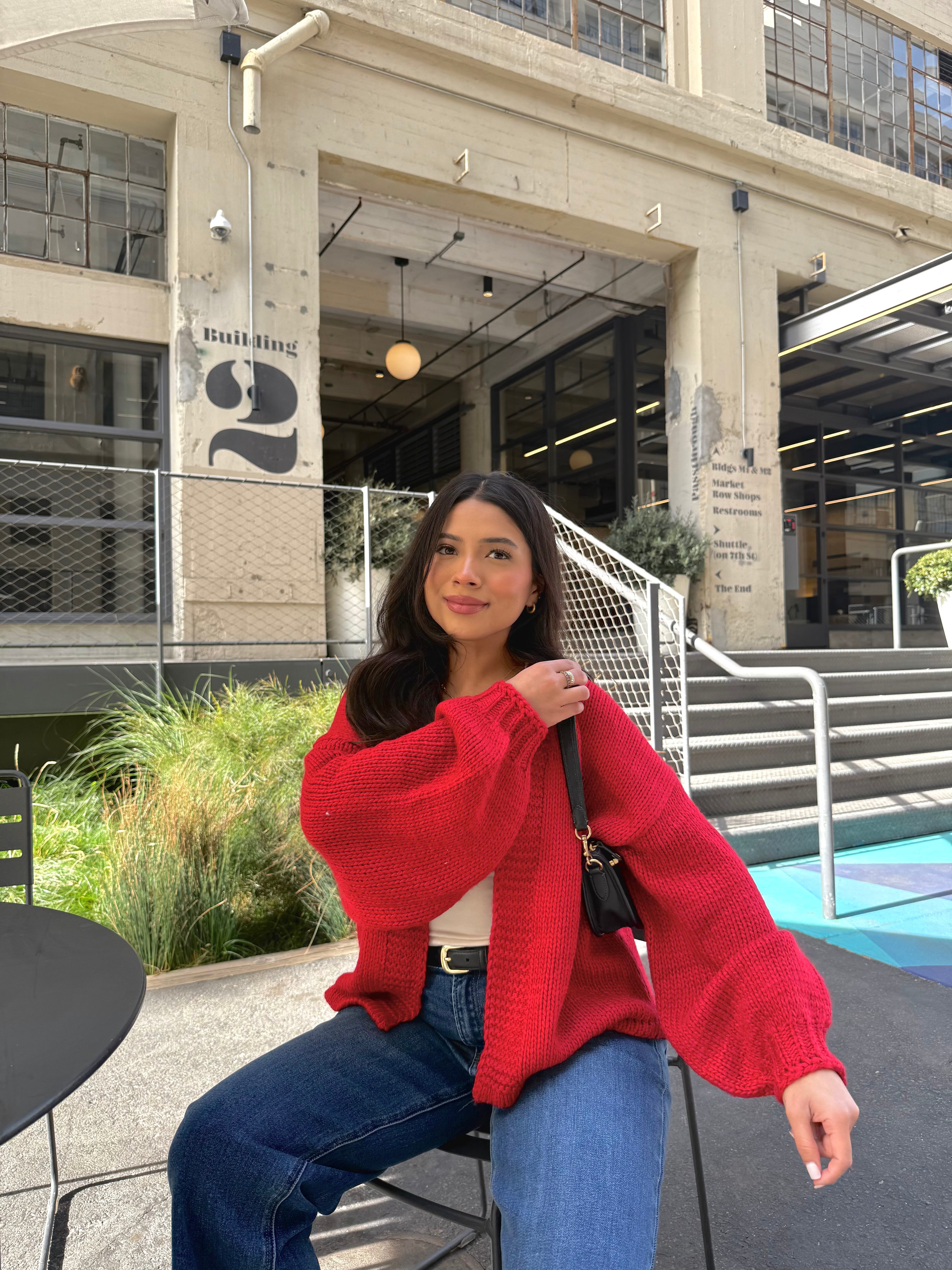 Sweetheart Cardigan (Red)