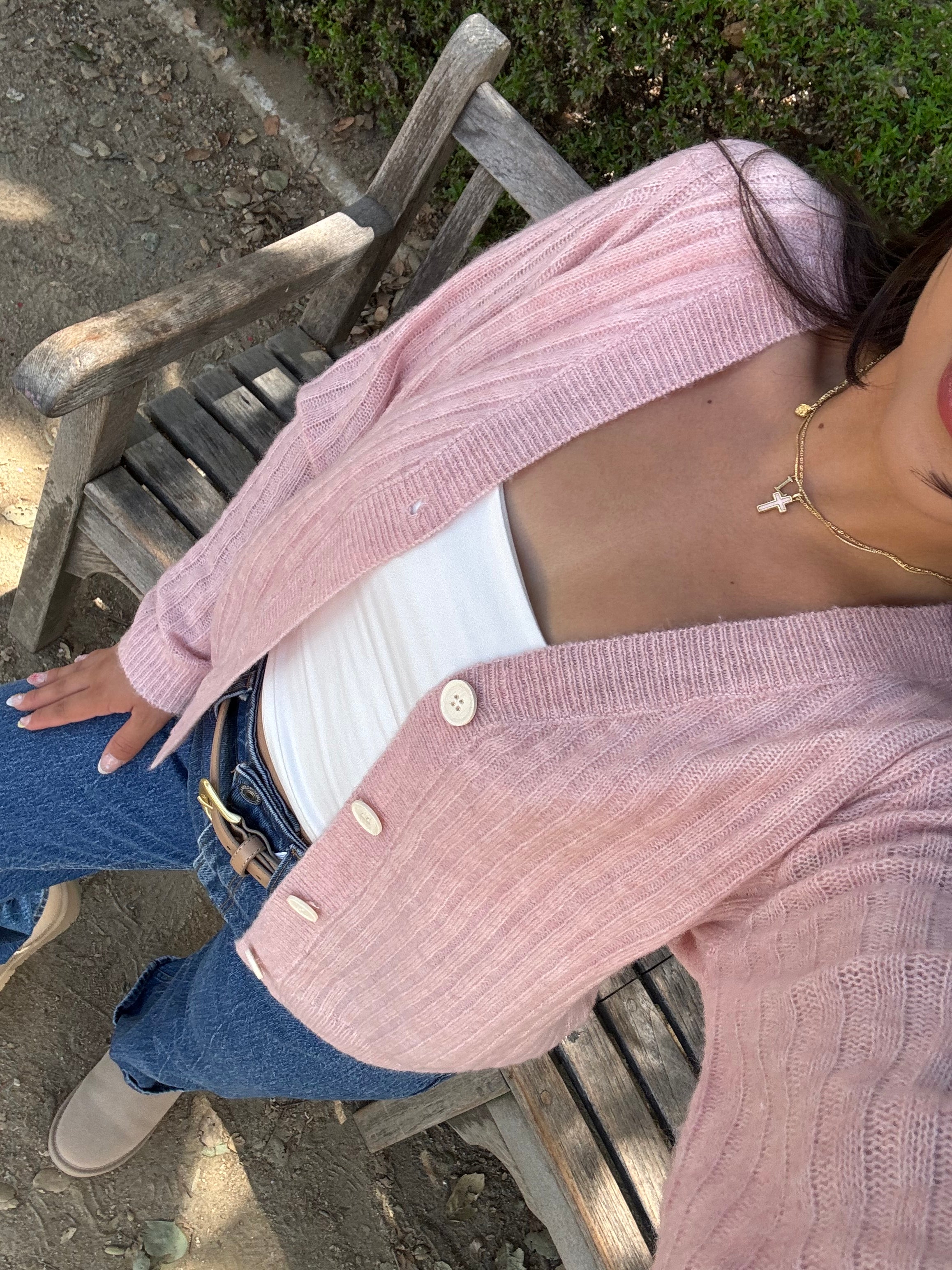 Pink Teddy Cardigan