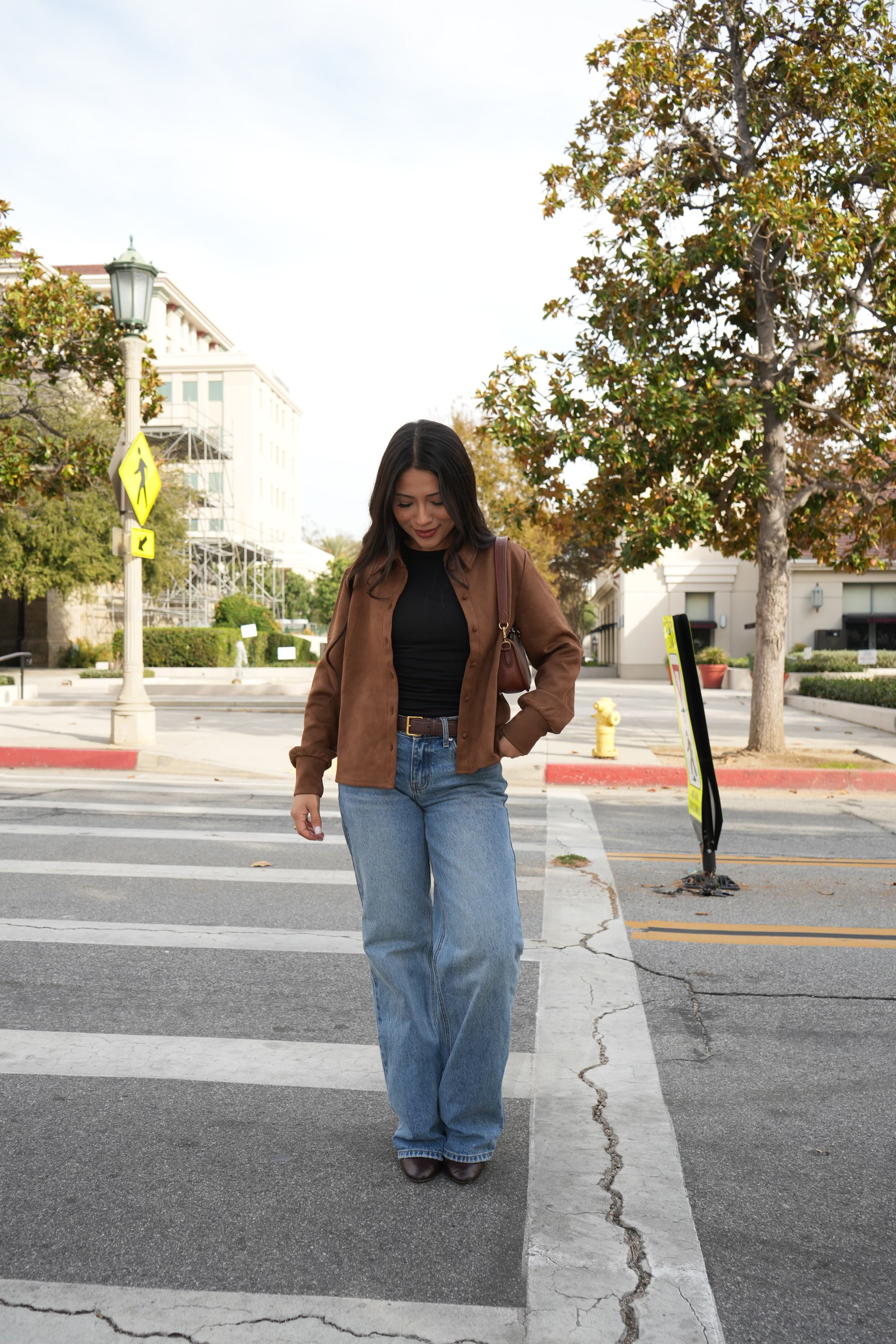 Evening Suede Button Up Jacket