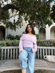 First Love Off The Shoulder Sweater