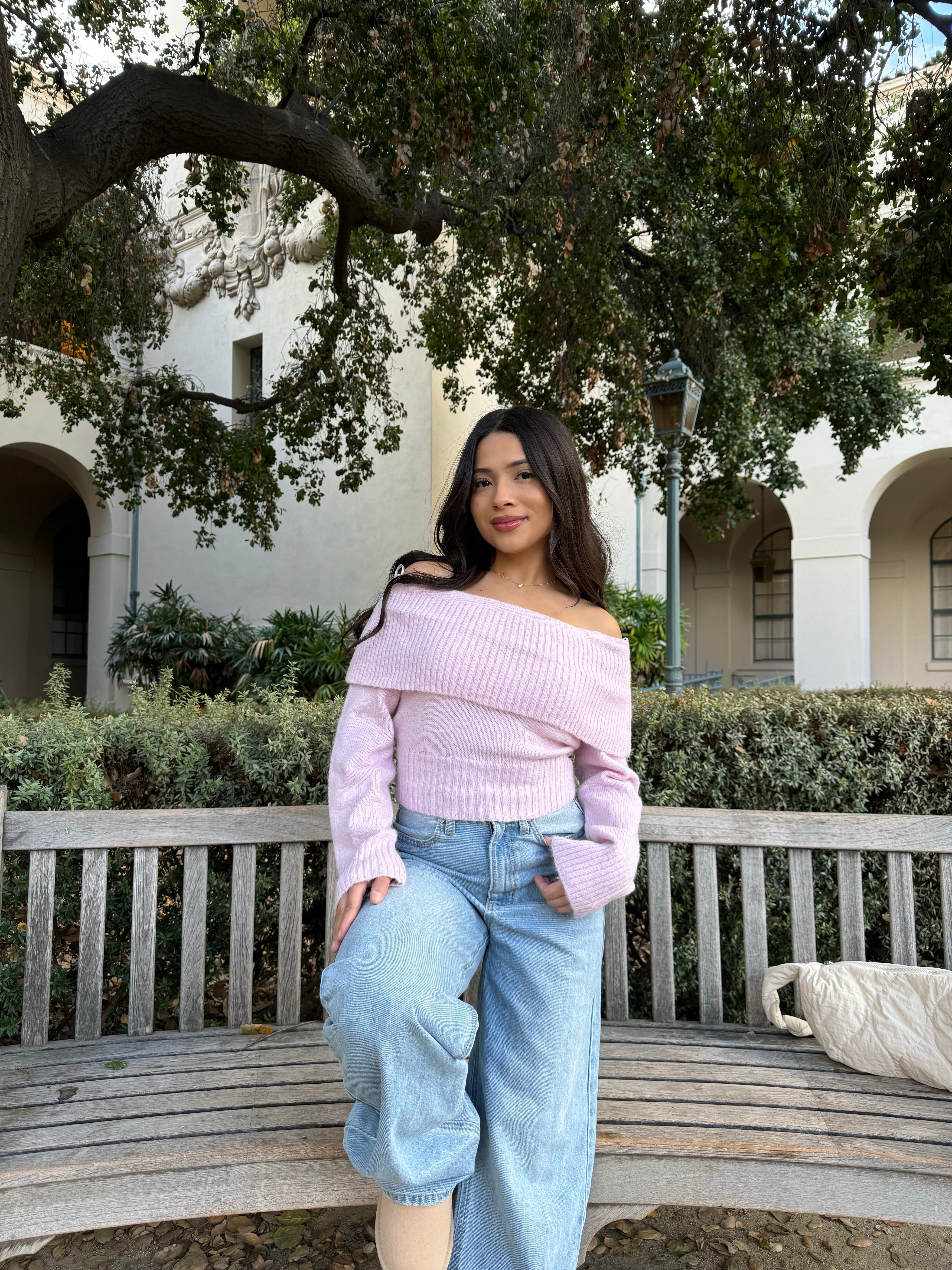 First Love Off The Shoulder Sweater